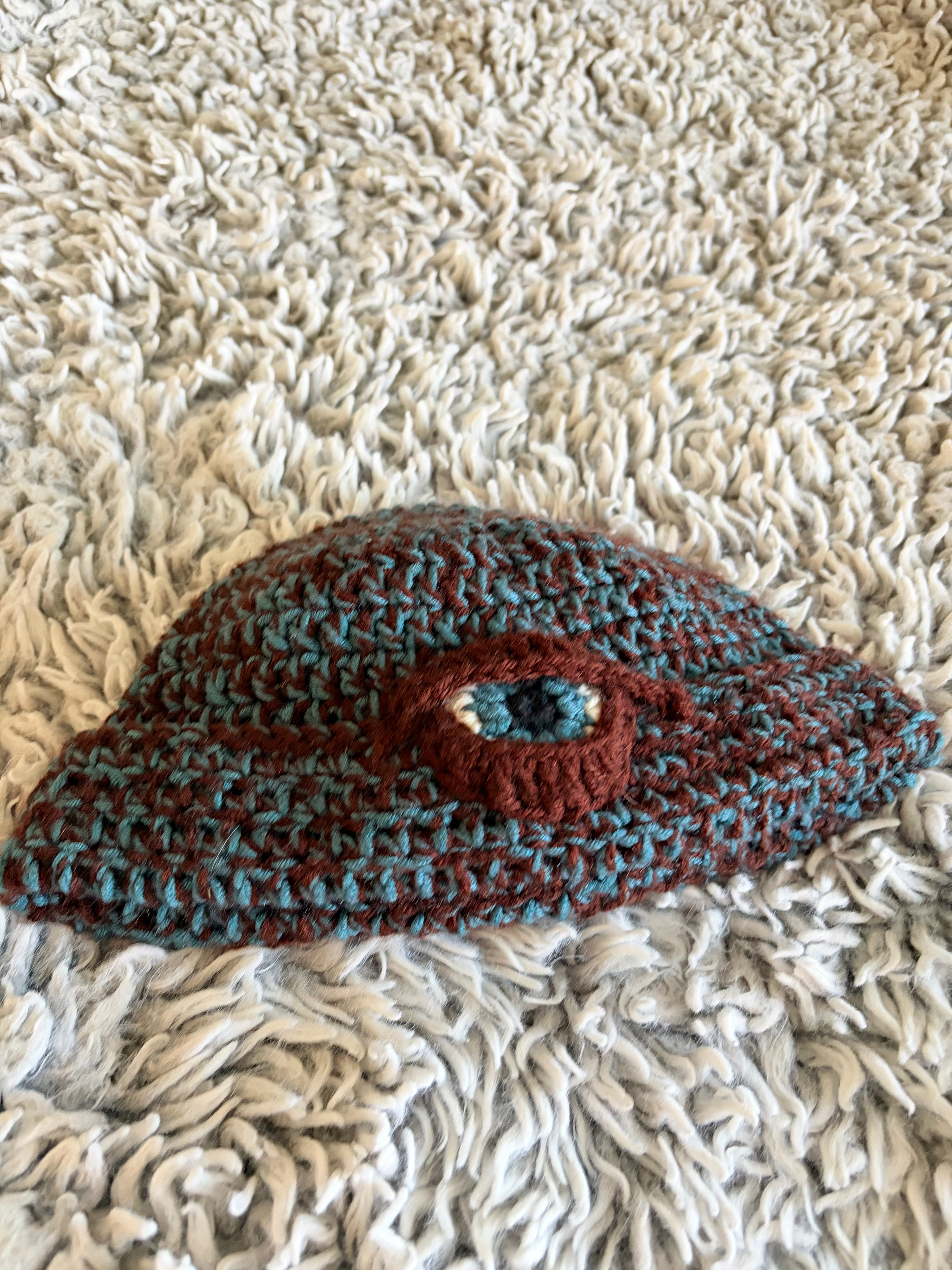 Blue & Brown Eyeball Beanie