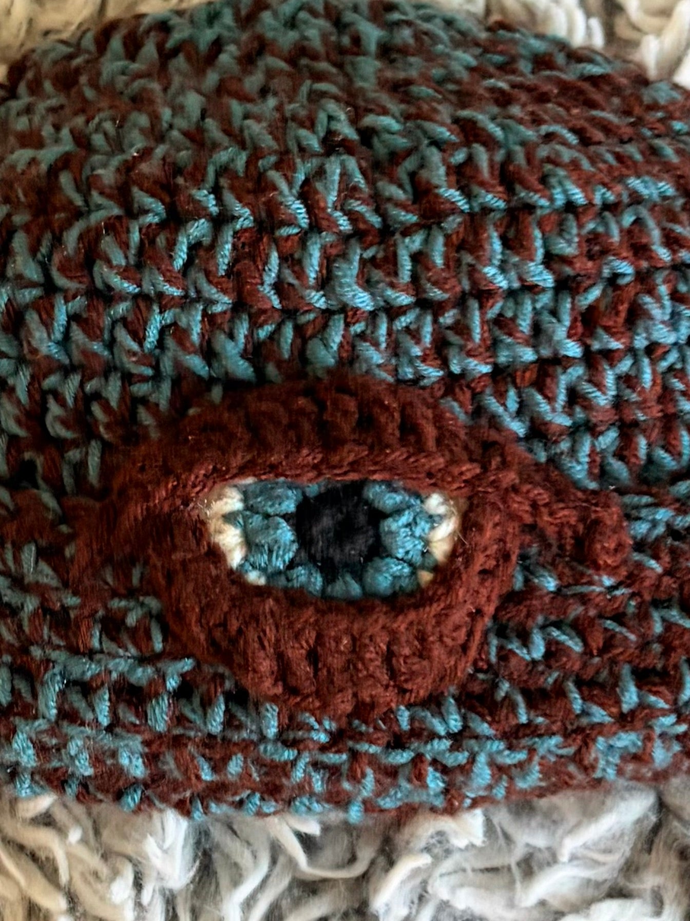 Blue & Brown Eyeball Beanie