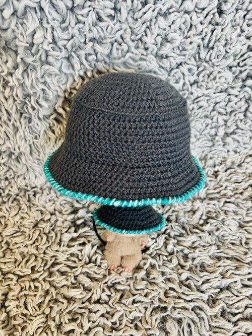 Matching Bucket Hat With Your Labubu (Chilly Gray)