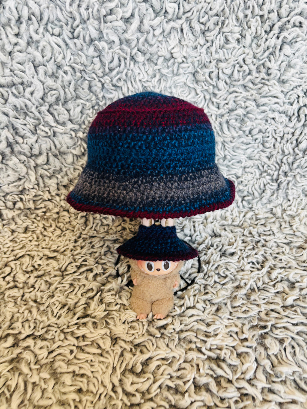 Matching Bucket Hat With Your Labubu (Midnight Blue)