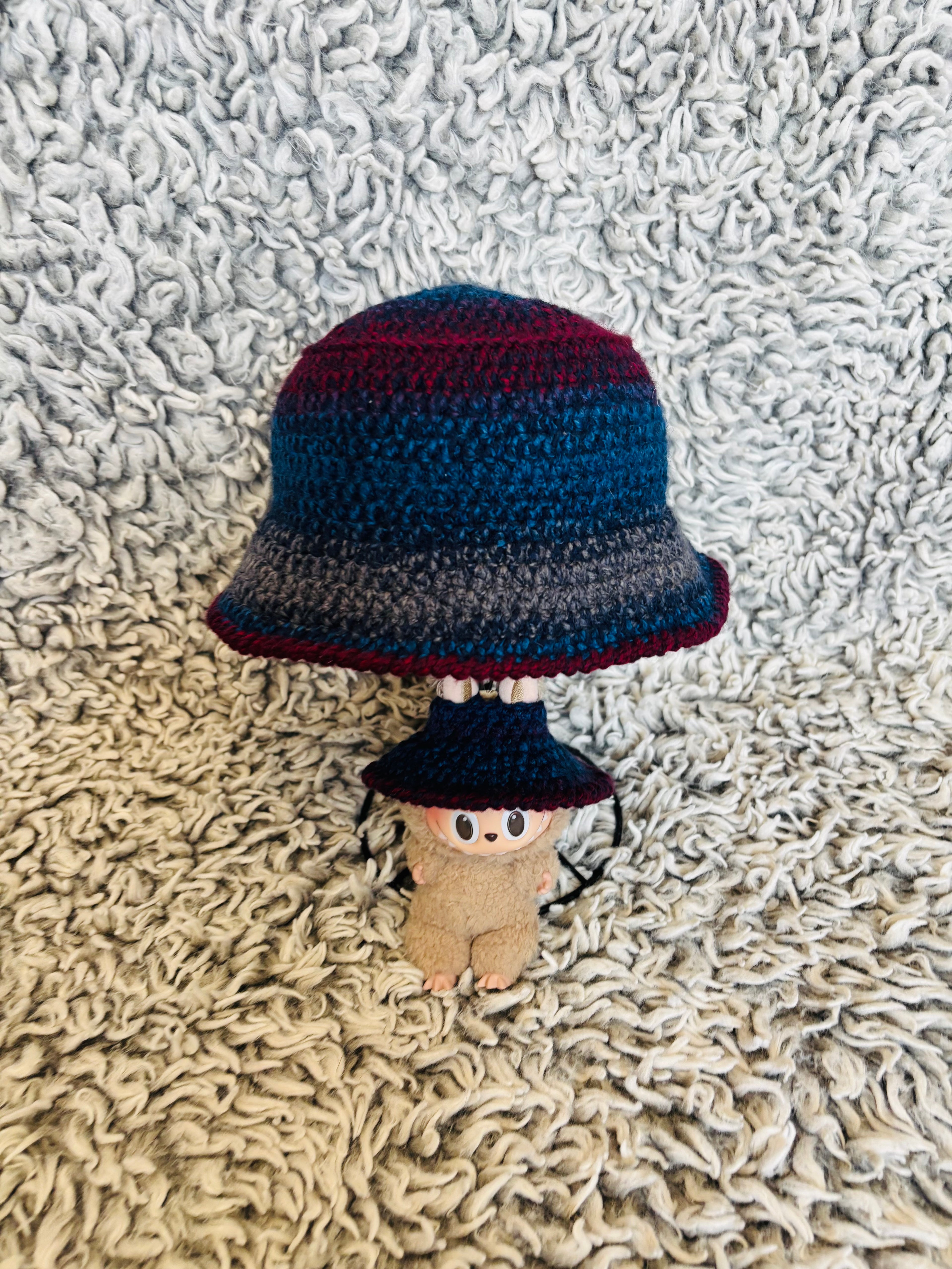 Matching Bucket Hat With Your Labubu (Midnight Blue)