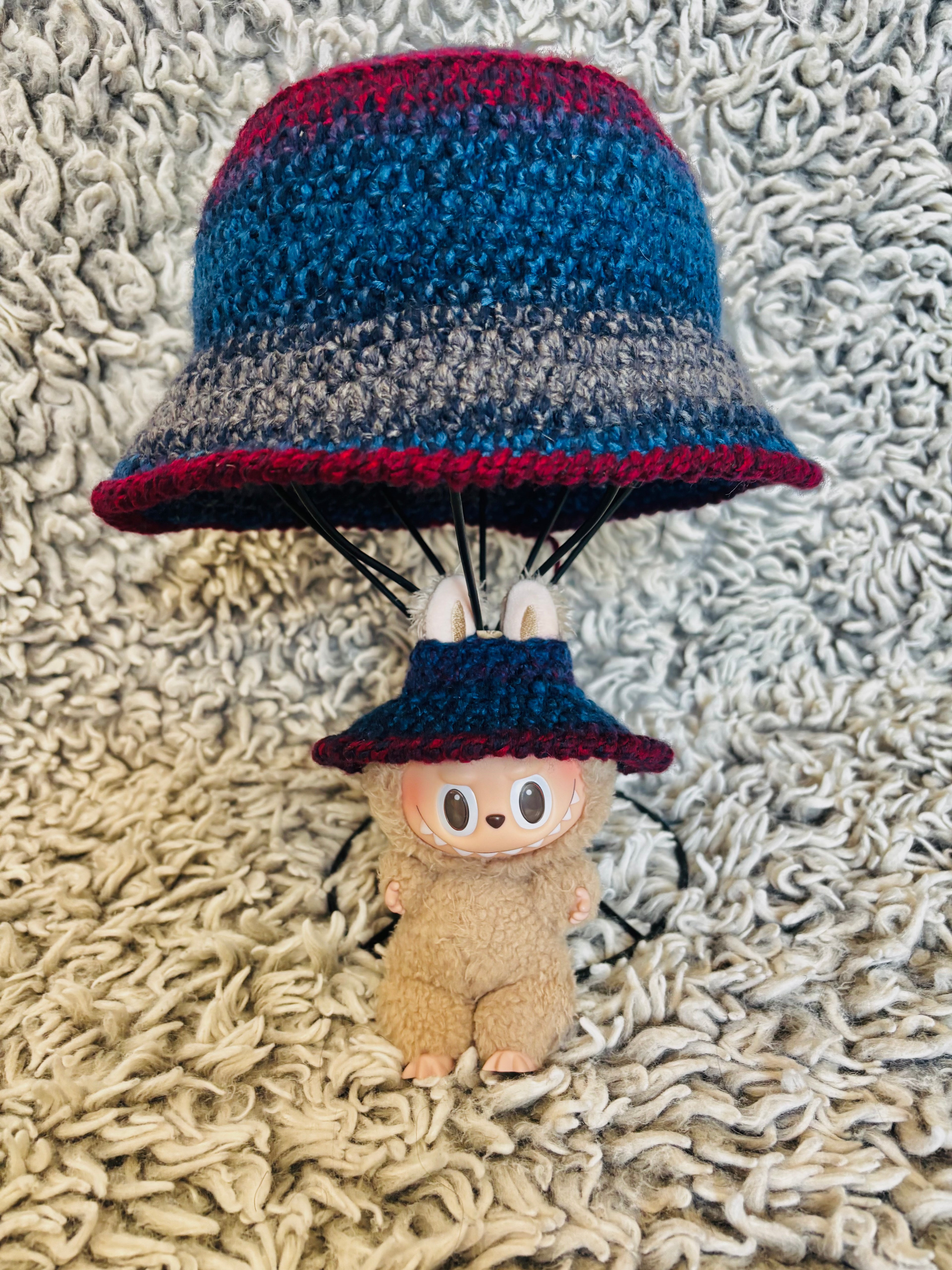 Matching Bucket Hat With Your Labubu (Midnight Blue)